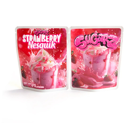 Smell Proof Back Printed Sticker Plastic Packing Pouch 400mg 600mg 1000mg 1lb Mylar Bag Custom Printed Edibles Packaging Bag