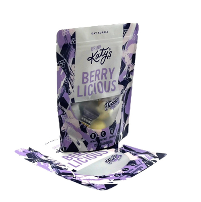 Recyclable PET Mylar Ziplock Stand Up Pouch Bag Herbal Green Leaves Loose Black Coffee Doypack Sachet Matcha Tea Bag Storage
