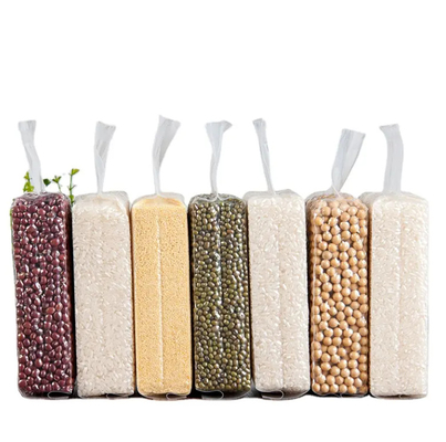 Cheap Transparent Nylon Plastic Packaging Bag Strong Side Gusset Sealing 1KG/100kg Vacuum Packing Bags For Rice Food