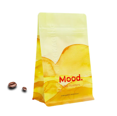 Custom Logo Side Gusset Flat Bottom Coffee Beans Packaging Laminated 100g 150g 250g 500g 1kg Bags With Valve