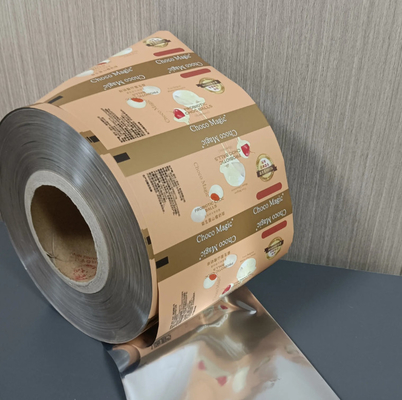 Laminated Custom Printed Food Grade Aluminum Foil Easy Tear Roll Film Food Packaging