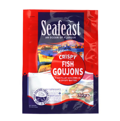 Custom Printed Vacuum Fish Chicken Frozen Food Packaging 3 Side Seal Plastic Bags With Logos
