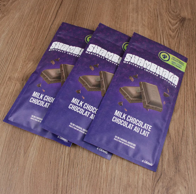 Custom Printed Food Grade Glossy Frosted Bag 3 Side Sealed Reusable Ziplock Bags Aluminum Foil Mylar Bags For Chocolate