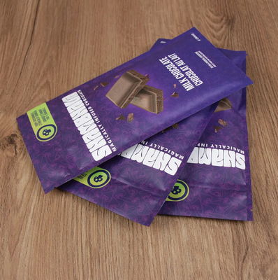 Custom Printed Food Grade Glossy Frosted Bag 3 Side Sealed Reusable Ziplock Bags Aluminum Foil Mylar Bags For Chocolate