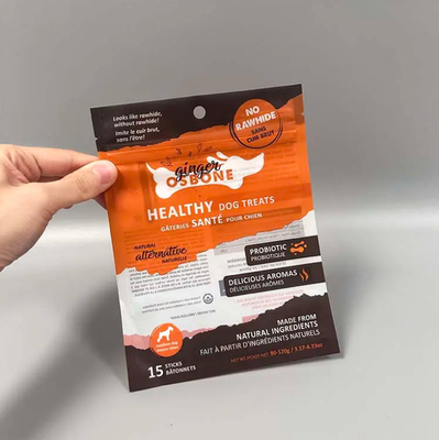 Custom Print 3 Side Seal Transparent Sachet Cat Dog Food Snack Sachet Packaging Mylar Bag