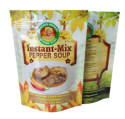 Custom Sealable Food Packaging Stand Up Logo Print Zip Plastic Food Package Bag