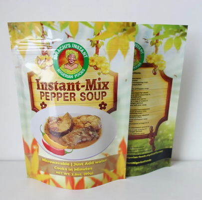 Custom Sealable Food Packaging Stand Up Logo Print Zip Plastic Food Package Bag