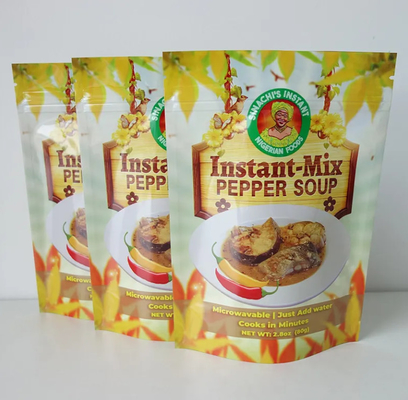 Custom Sealable Food Packaging Stand Up Logo Print Zip Plastic Food Package Bag
