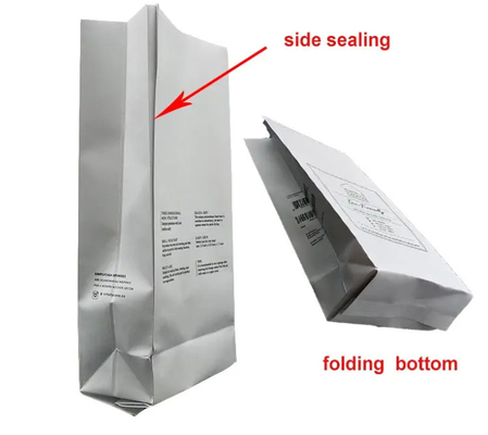 Custom Printed Aluminum Foil Reusable Zipper One Way Valve Sustainable Side Gusset Coffee Tea Food Plastic Packaging Bags
