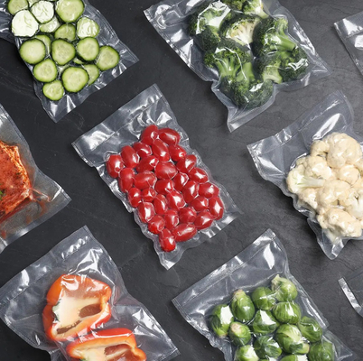 Custom 30x30cm Storage Saver Frozen Food Packaging Bag Transparent Plastics Nylon Vacuum Seal Bags For Food Meat Fish And Nuts