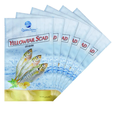 Custom Printer Heat Seal Three Side Leak Proof Sleeves Vacuum Plastic Frozen Food Packaging Pouch Bag