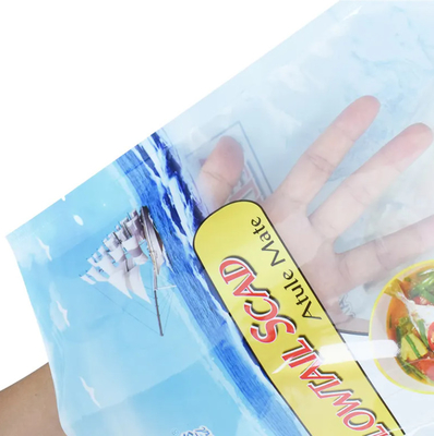 Custom Printer Heat Seal Three Side Leak Proof Sleeves Vacuum Plastic Frozen Food Packaging Pouch Bag
