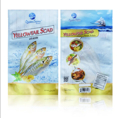 Custom Printer Heat Seal Three Side Leak Proof Sleeves Vacuum Plastic Frozen Food Packaging Pouch Bag