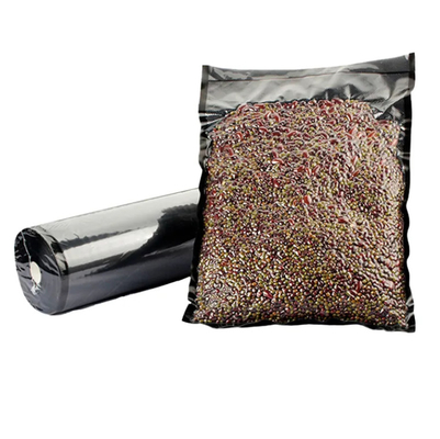 Commercial Grade Heavy Duty Black And Clear Embossed Vacuum Seal Roll Bags For Food Storage For Sushi And Noodles