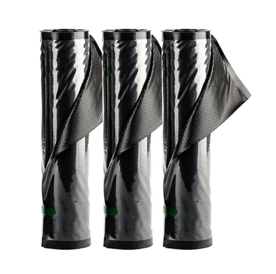 Commercial Grade Heavy Duty Black And Clear Embossed Vacuum Seal Roll Bags For Food Storage For Sushi And Noodles
