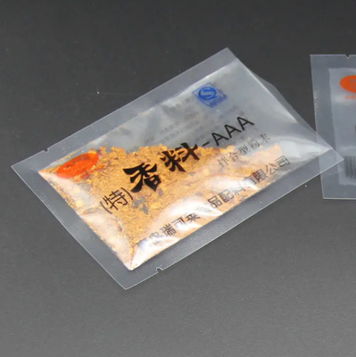 Eco Friendly Custom Printed Plastic Small Bag Seasoning Spices Sugar 3 Side Sealing Transparent Food Packaging Sachet