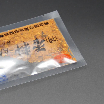 Eco Friendly Custom Printed Plastic Small Bag Seasoning Spices Sugar 3 Side Sealing Transparent Food Packaging Sachet