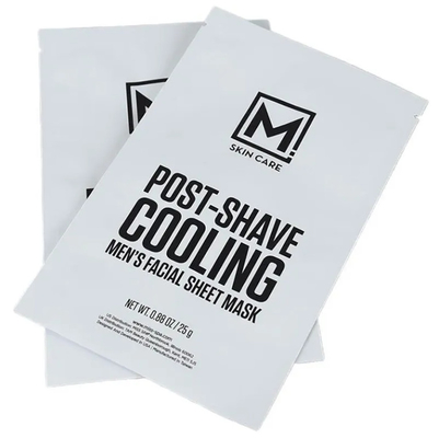 Custom Logo Printed Three Side Heat Sealable Flat Cosmetic Facial Mask Packaging Sachet Face Mask Bag