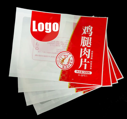 Custom Printed Logo Meat PE Nylon Tear Notch Clear Heat Seal Packaging Bags Food Grade Vacuum Seal Bags