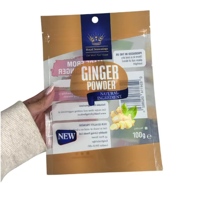 Custom Printed Sachet Laminated 3 Side Seal Plastic Bags Spice Seasoning Sachet Edible Packaging Ziplock Mylar Bag