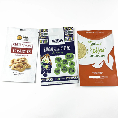 Free Samples Digital Printing Bags Mylar Bag Zipper Smell Proof Nut Cashew Packaging Pouch Matte Surface Doypack For Nuts