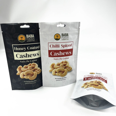 Free Samples Digital Printing Bags Mylar Bag Zipper Smell Proof Nut Cashew Packaging Pouch Matte Surface Doypack For Nuts