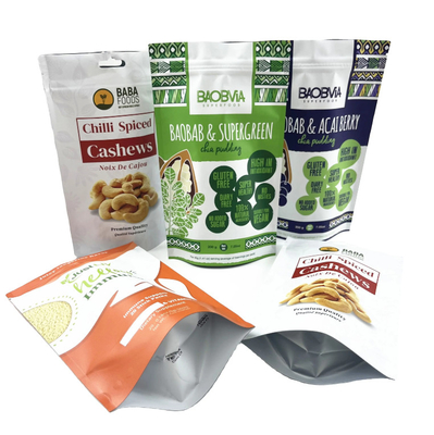 Free Samples Digital Printing Bags Mylar Bag Zipper Smell Proof Nut Cashew Packaging Pouch Matte Surface Doypack For Nuts