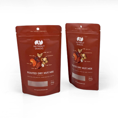 Custom Printed Aluminium Foil Bags Biscuits Nuts Tea Coffee Food Packaging Plastic Zip Stand Up Pouches
