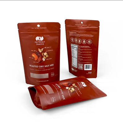 Custom Printed Aluminium Foil Bags Biscuits Nuts Tea Coffee Food Packaging Plastic Zip Stand Up Pouches