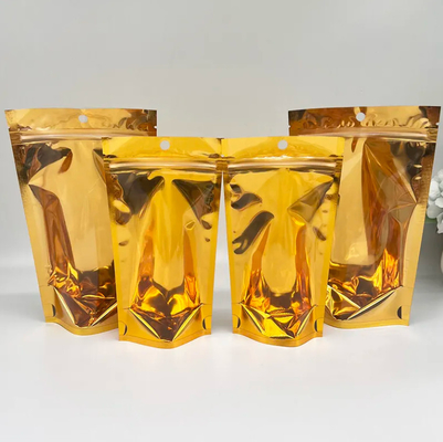 New Transparent PE Plastic Stand-Up Zipper Bag With Silver Gravure Printing Food Packaging For Sugar And Jelly