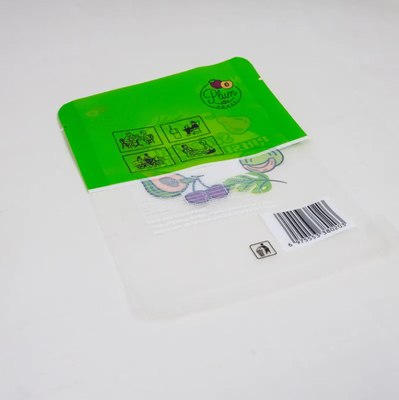 Custom Printed Food Packaging Bag Small Size Three Side Seal Bag With Window