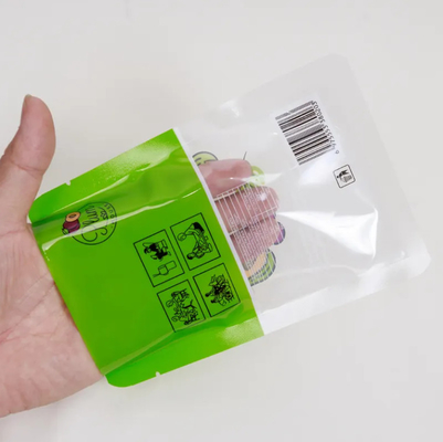 Custom Printed Food Packaging Bag Small Size Three Side Seal Bag With Window