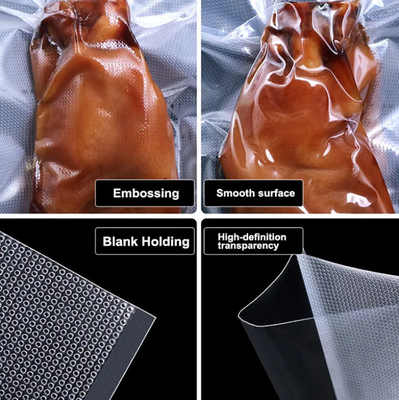 China Supplier Wholesale Vacuum Seal Bag Textured Embossed Black Transparent Food Packaging Vacuum Sealer Bags