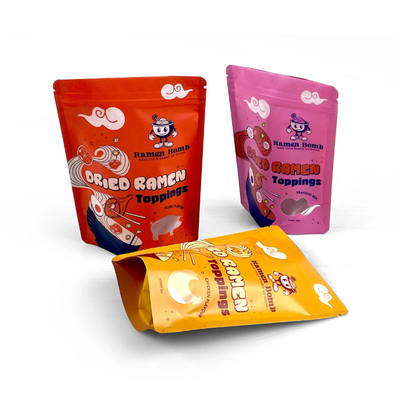 Reusable Sealed Plastic Zipper Bag Biscuit Snack Food Stand-Up Pouch Moisture-Proof Sealed Packaging Bag