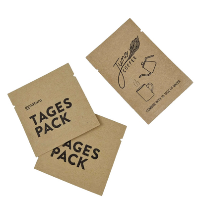 Three Side Sealed Small Bags Biodegradable Custom Printing Sachet For Coffee Tea Candy Snack Edible Packaging Sample Bags