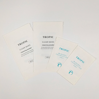 Three Side Sealed Small Bags Biodegradable Custom Printing Sachet For Coffee Tea Candy Snack Edible Packaging Sample Bags