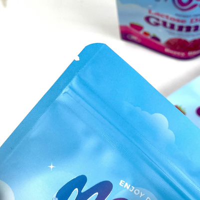 Custom Printed Moisture-Proof Mylar Stand-Up Pouch Sealed Zipper Bag For Candy Tea Gift Nut Packaging