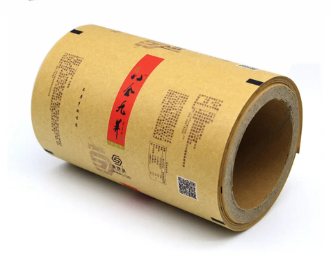 Customized Kraft Paper Packaging And Plastic Film Roll For Tea Biscuits, Food Fries - Biodegradable And Food Grade