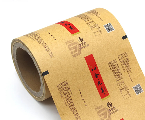 Customized Kraft Paper Packaging And Plastic Film Roll For Tea Biscuits, Food Fries - Biodegradable And Food Grade