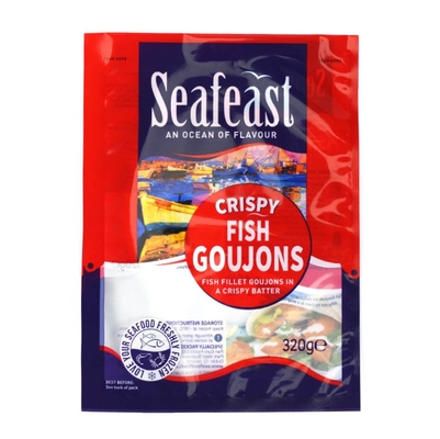Customized Printing Vacuum Fish Chicken Frozen Food Packaging With 3-Side Sealed Plastic Bag Logo