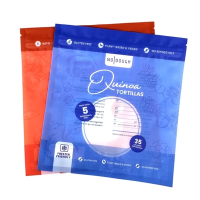 Wholesale Custom Printing Three Sided Sealed Bag, Food Grade Polyethylene Plastic Bag, With Window And Reusable Biscuit Zipper