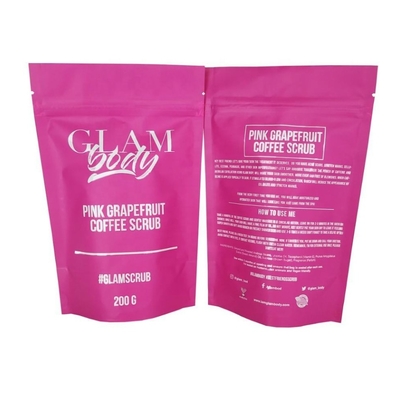 Customized Printed Aluminum Foil Bath Salt Spice Coffee Food Packaging Zipper Lock Bag Plastic Polyester Film Soap Bag