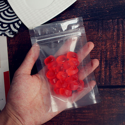 100 Pcs Full Clear Stand Up Pouch With Zip Lock Resealable Gift Packaging Bagf For Food Storage