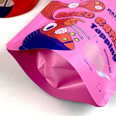 Reusable Sealed Plastic Zipper Bag Biscuit Snack Food Stand-Up Pouch Moisture-Proof Sealed Packaging Bag