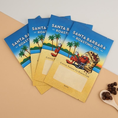 Digital Printing Customized Printed Plastic Aluminum Foil Bag Coffee Snack Three Side Sealed Bag Flat Pouch Back Sealed Bag