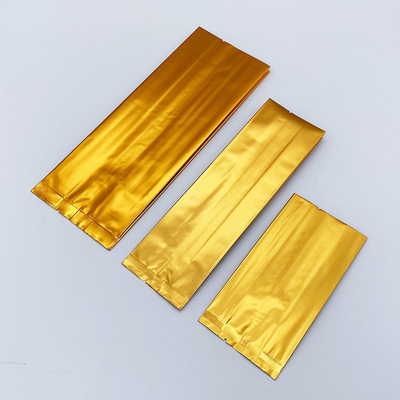 Custom Logo Side Gusset Flat Bottom Stand Up Pouch Aluminum Foil Tea Bags With Heat Seal CPP & PE Plastic Food Packaging