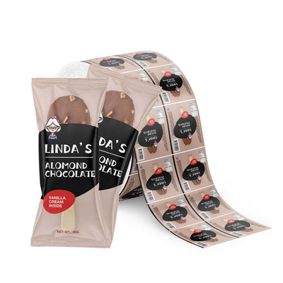 Custom Printed Food Packaging Plastic Roll Film Ice Cream Packaging Aluminum Foil Laminated Roll Film