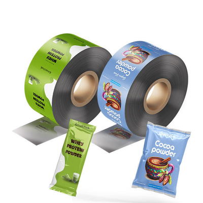 Custom Print Plastic Foil Laminated Biodegradable Heat Sealable Wrap Powder Juice Stick Plastic Sachet Roll Film