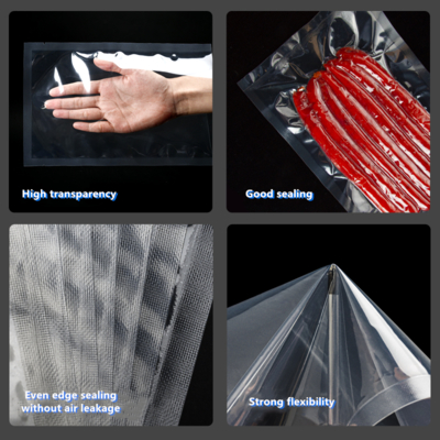 Vacuum Sealed Pocket, Soft, Strong, Transparent, Fresh-Keeping Food Grade Packaging Bag, Smooth Nylon Food Vacuum Sealed Pocket