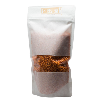 White Cowhide Bag (Standing Bag) With Small Window, Custom Printed Zipper, Kraft Paper Standing Bag/Food Packaging Bag